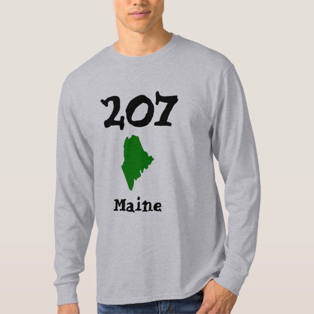 Camiseta 207, código de área de Maine (Anverso)
