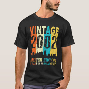 Camiseta 20.ª cosecha de cumpleaños 2002 20 años