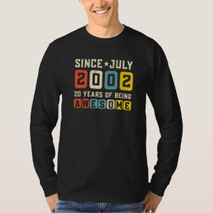 Camiseta 20.ª festividad desde la época de julio de 2002