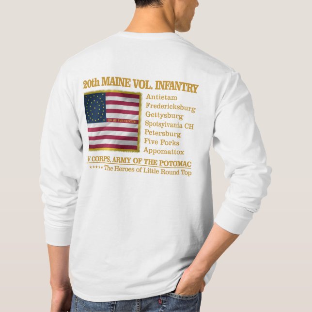 Camiseta 20.ª Infantería de Voluntarios de Maine (BH) (Reverso)