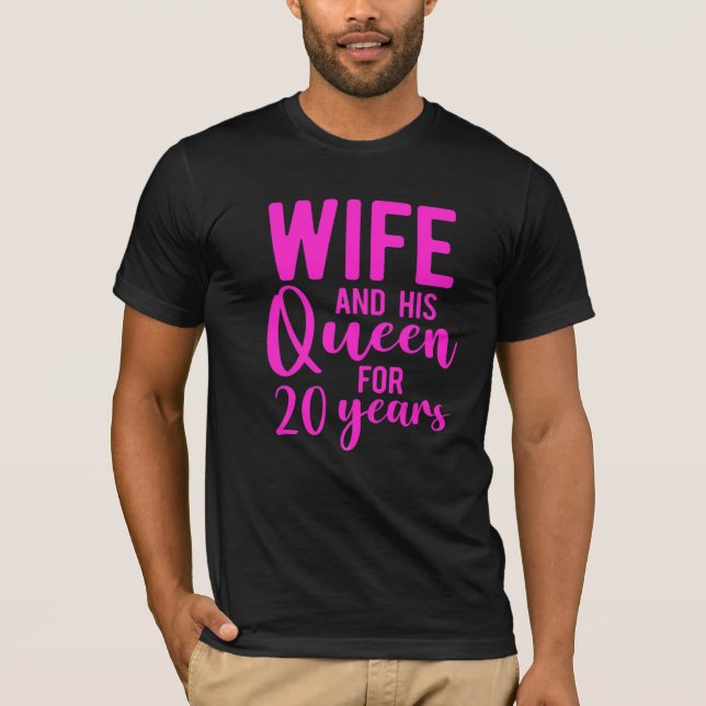 Camiseta 20.º 20 años de Boda Aniversario de la Reina Marid (Anverso)
