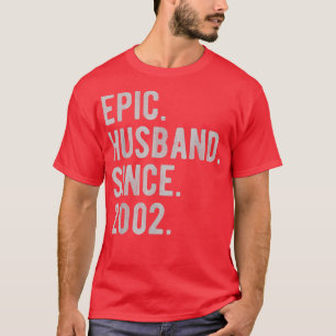 Camiseta 20.º Aniversario Boda Por Él Esposo Épico Sin