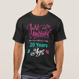 Camiseta 20.º Aniversario Boda Que Coincide Con Él Y H