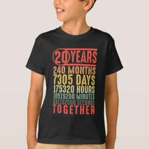 Camiseta 20.º Aniversario Boda Su Pareja Correspondiente