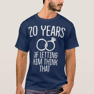 Camiseta 20.º aniversario de Boda de 20 años regalo de muje