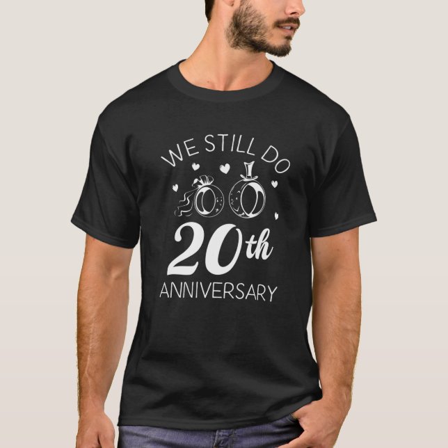 Camiseta 20.º Aniversario De Los Bodas De 20 Años Celebra A (Anverso)