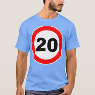 Camiseta 20.º aniversario del Rótulo de la carretera con re