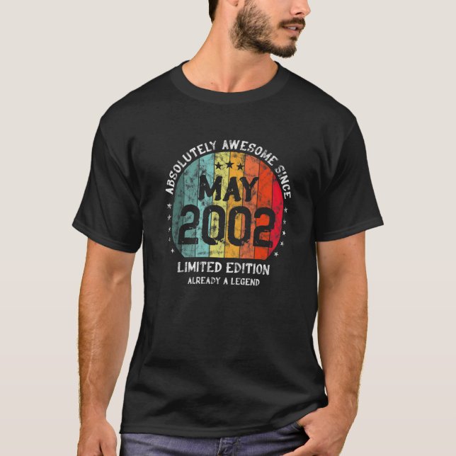 Camiseta 20.º Cumpleaños Absolutamente Increíble Desde Mayo (Anverso)
