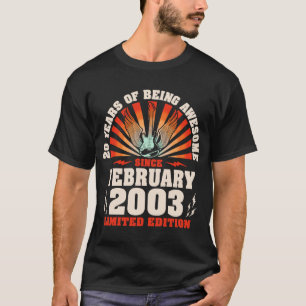 Camiseta 20.º cumpleaños de la música guitarista vintage 20