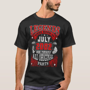 Camiseta 20.º Cumpleaños De Leyendas Nacidas En Julio De 20