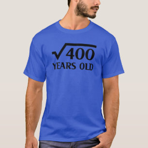 Camiseta 20.º cumpleaños feliz 20 años raíz cuadrada de 40