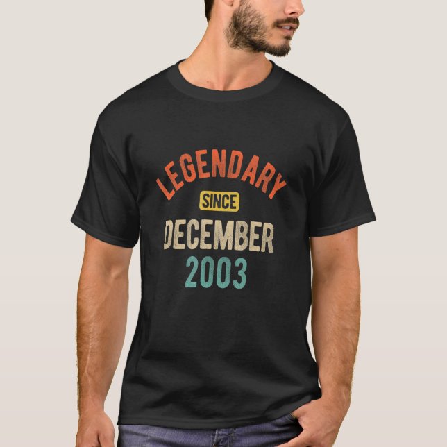 Camiseta 20.º cumpleaños legendario desde diciembre de 2003 (Anverso)