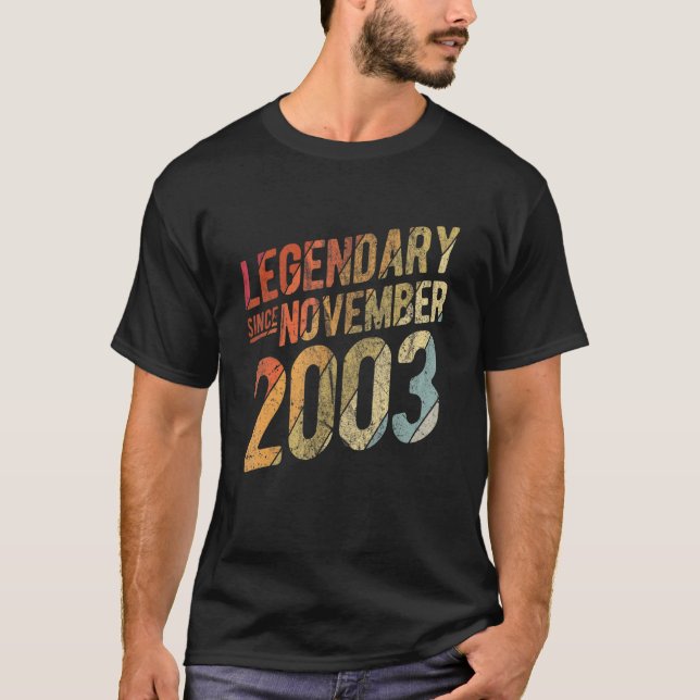 Camiseta 20.º cumpleaños legendario desde noviembre de 2003 (Anverso)