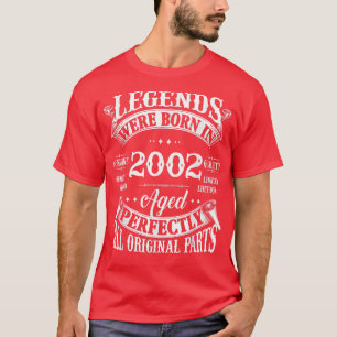 Camiseta 20.º Cumpleaños Tee Vintage Legends Nacido En 2002