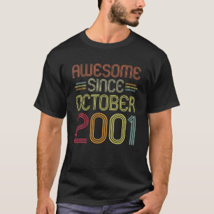 Camiseta 20.º Regalo De Cumpleaños Increíble Desde Octub