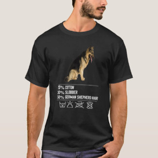 Camiseta 20 Algodón 30 Slobber 50 Cabello de Pastor Alemán