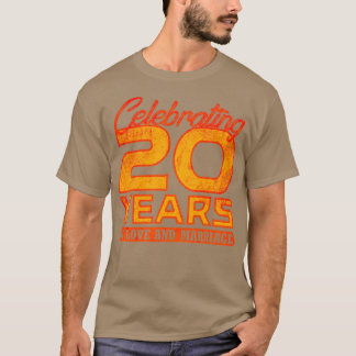 Camiseta 20° Aniversario Boda 20 Años De Matrimonio 4