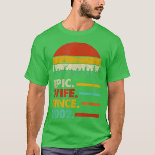 Camiseta 20° aniversario Boda de su épica esposa desde 2014