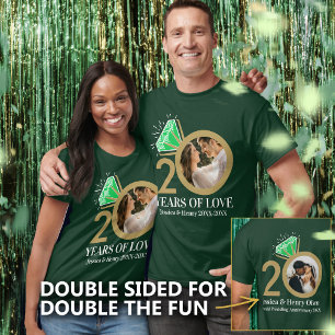 Camiseta 20 años aniversario esmeralda entonces y ahora fot