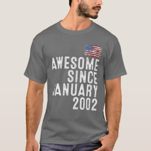 Camiseta 20 Años Asombroso Desde Enero De 2002 20 Años