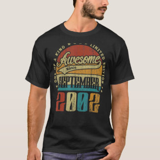 Camiseta 20 años de edad asombrosa desde septiembre de 2002