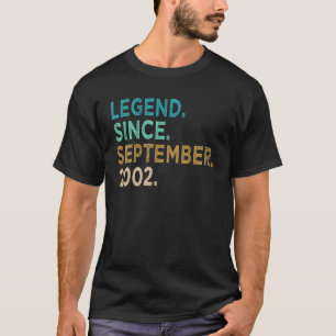 Camiseta 20 años de edad increíble desde septiembre de 2002