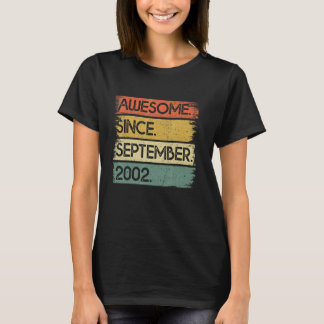 Camiseta 20 años de edad increíble desde septiembre de 2002