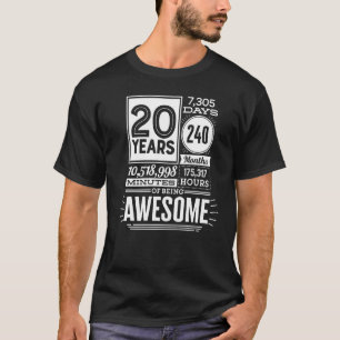 Camiseta 20 Años De Ser Increíble 7300 Días