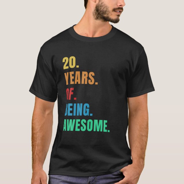 Camiseta 20 Años De Ser Una Increíble Mujer De Cumpleaños G (Anverso)