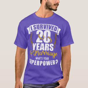 Camiseta 20 años de superpoder matrimonial 20th boda anniv