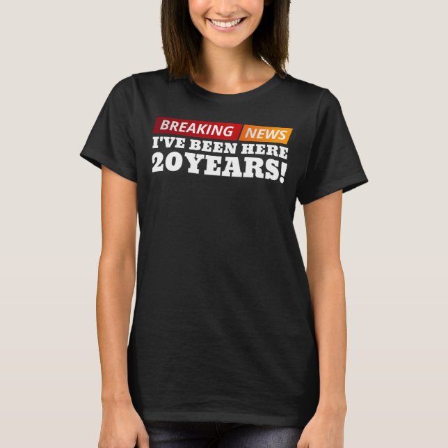 Camiseta 20 años de trabajo Aniversario 20.ª Apreciación de (Anverso)