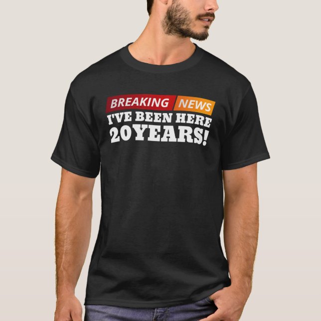 Camiseta 20 años de trabajo Aniversario 20.ª Apreciación de (Anverso)