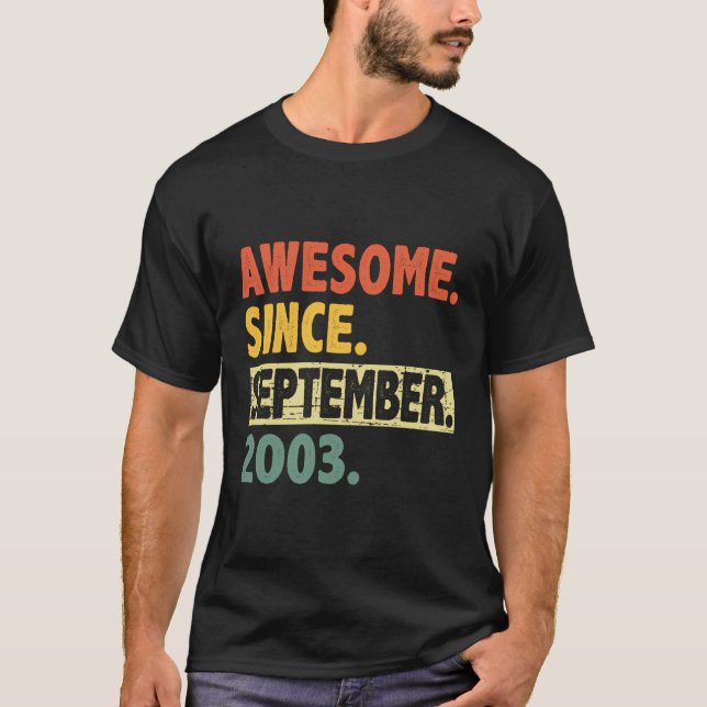 Camiseta 20 Años Increíbles Desde Septiembre De 2003 20 Año (Anverso)
