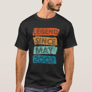 Camiseta 20 Años. Leyenda Desde Mayo De 2002 20º Cumpleaños