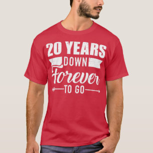 Camiseta 20 años para que el 20º boda anniv