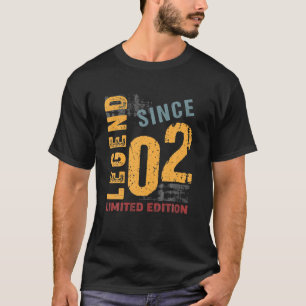 Camiseta 20 Años Vintage 2002 Decoración De Cumpleaños