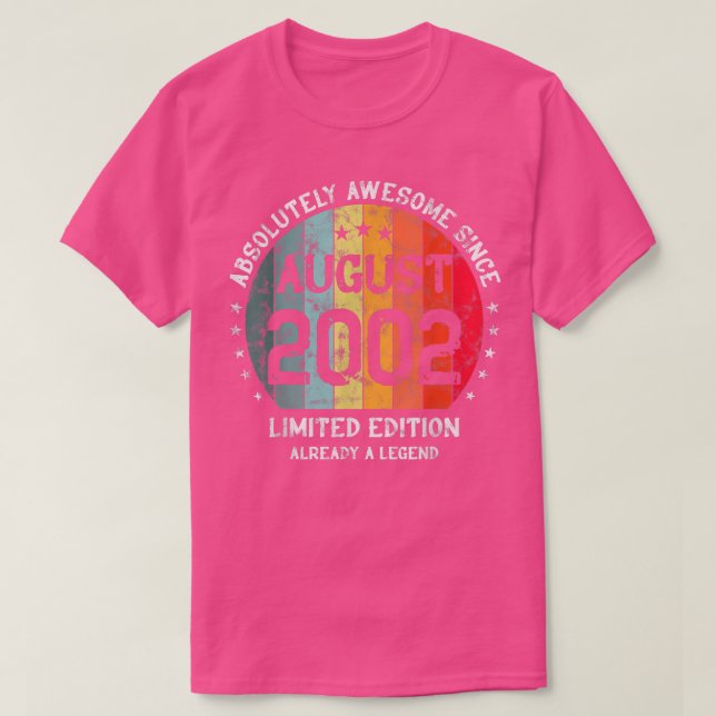 Camiseta 20° cumpleaños absolutamente asombroso desde agost (Diseño del anverso)