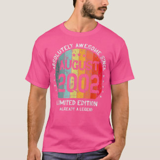 Camiseta 20° cumpleaños absolutamente asombroso desde agost