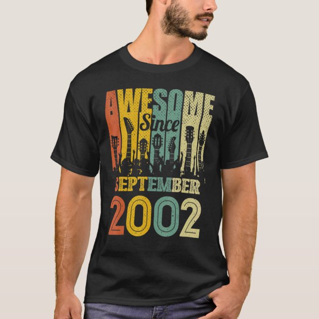 Camiseta 20° cumpleaños de 20 años asombroso desde setiembr (Anverso)