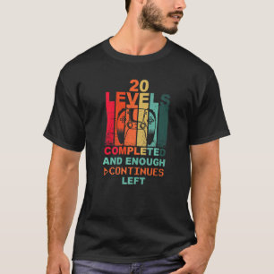 Camiseta 20 Cumpleaños Nivel 20 Ps Joypad Retro Vintage Gam