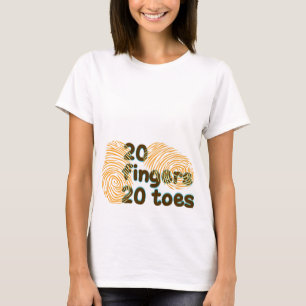Camiseta 20 dedos 20 dedos del pie