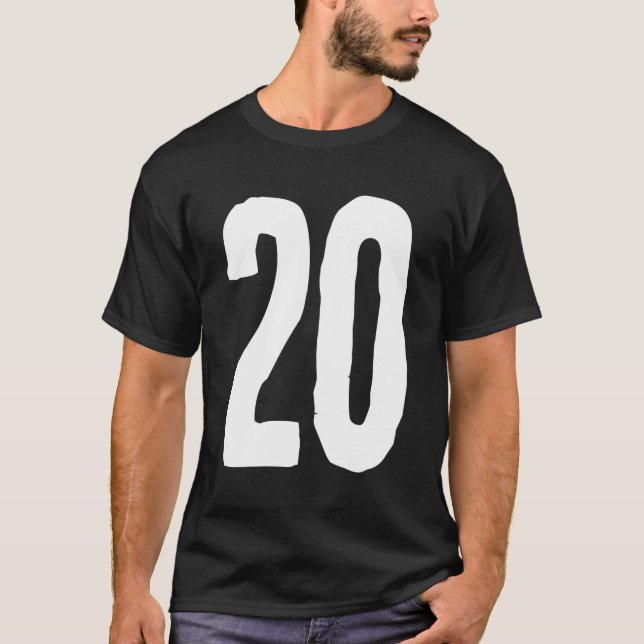 Camiseta 20 Happy B-Day Py Lava Font (Anverso)