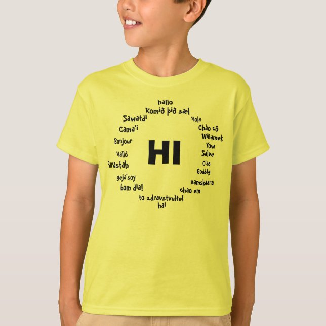 Camiseta 20 idiomas (Anverso)