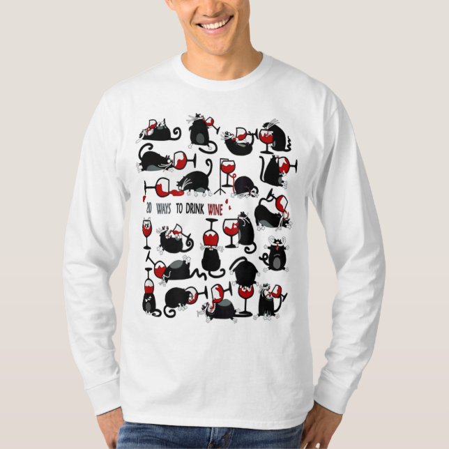 Camiseta 20 maneras de beber vino - regalo de amante del vi (Anverso)