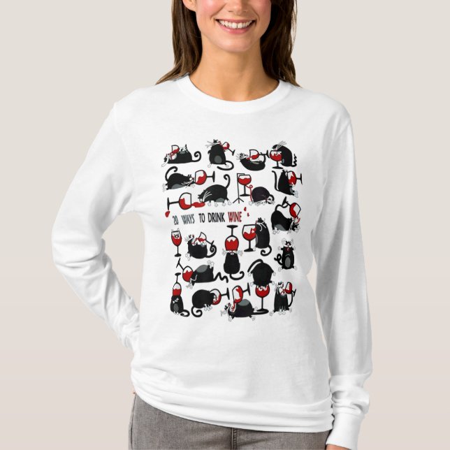 Camiseta 20 maneras de beber vino - regalo de amante del vi (Anverso)