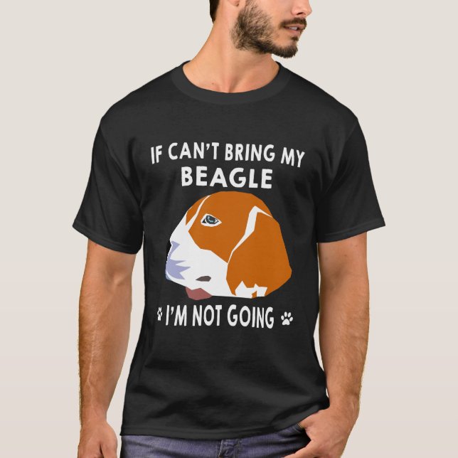 Camiseta 20 Si no puedo traer mi Beagle no iré (Anverso)