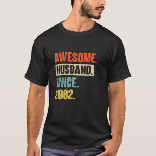 Camiseta 20 Wedding Aniversary Gift Him - Awesome Husband S