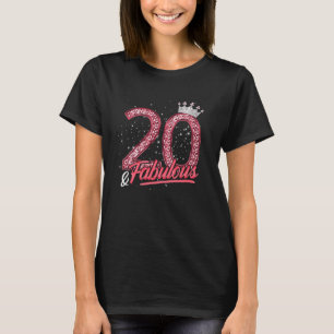 Camiseta 20 y fabulosas 20 Años Mujeres Chicas Diamante