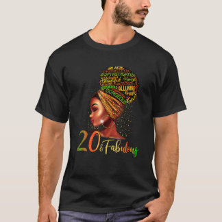 Camiseta 20 Y Fabuloso 20 Años Reina Negra Gi Negra
