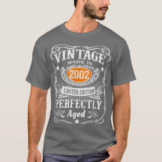 Camiseta 20 Year Old Gifts Vintage 2002 Limited Edition 20t